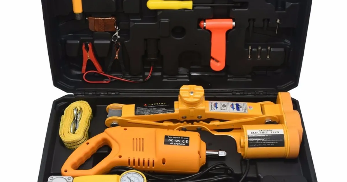 Portable electric Car Floor Jack Set 3 Ton Allinone Automatic 12 V