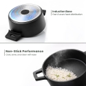 ALMA 17Pcs Black Cookware Induction Set 
