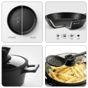 ALMA 17Pcs Black Cookware Induction Set 