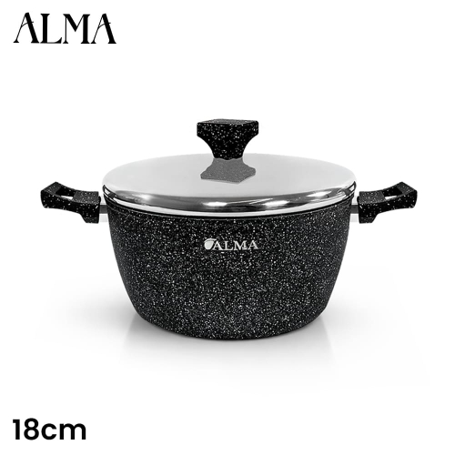 ALMA 18cm Marble Non-Stick Casserole 0518