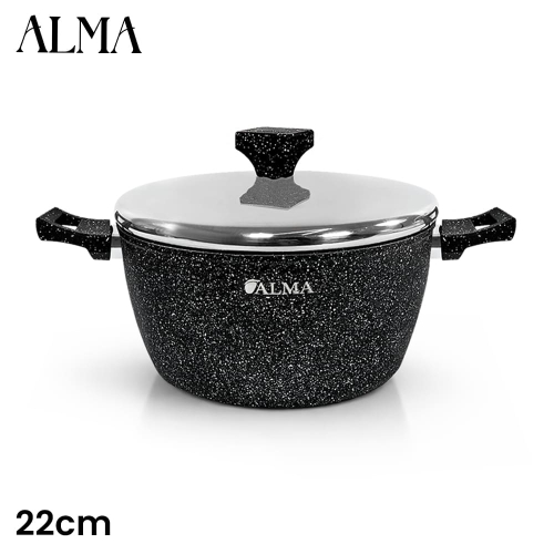 ALMA 22cm Marble Non-Stick Casserole 0522 ALMA 22cm Marble Non-Stick Casserole 0522