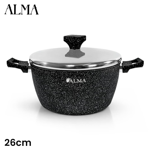 ALMA 26cm Marble Non-Stick Casserole 0526 