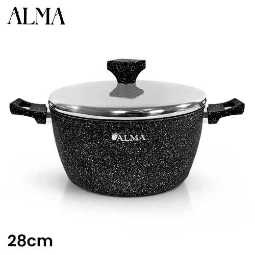 ALMA 28cm Marble Non-Stick Casserole 0528 