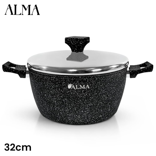ALMA 32cm Marble Non-Stick Casserole 0532