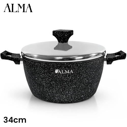 ALMA 34cm Marble Non-Stick Casserole 0534
