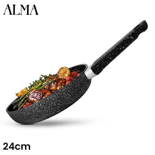 ALMA 24cm Marble Non-Stick Fry Pan 0124 ALMA 24cm Marble Non-Stick Fry Pan 0124