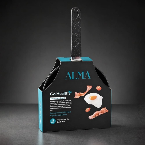 ALMA 24cm Marble Non-Stick Fry Pan 0124 