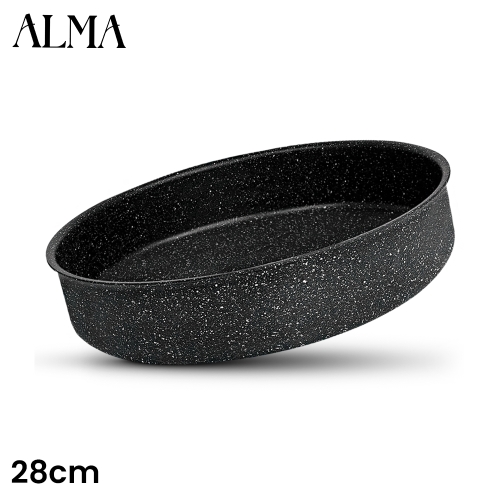 ALMA 28cm Marble Non-Stick Round Oven Pan 0628