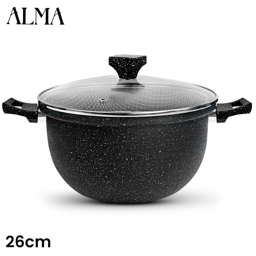 ALMA 26cm Marble Non-Stick Frying Casserole 0926