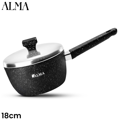 ALMA 18cm Marble Non-Stick Sauce Pan 0418