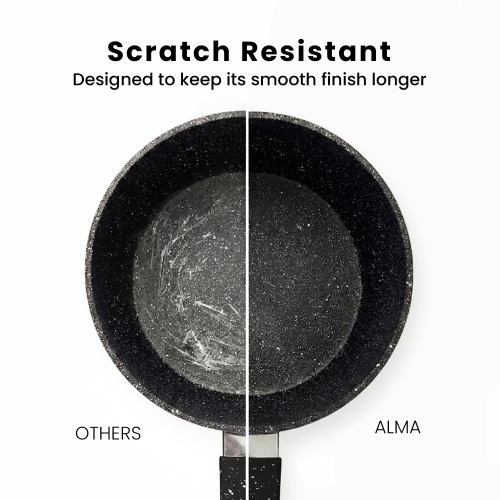 ALMA 20cm Marble Non-Stick Sauce Pan 0420