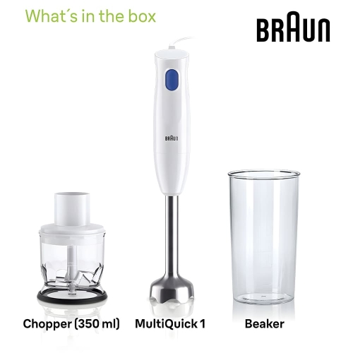 BRAUN Multi Quick MQ10.201 2 In 1 Stainless Steel Hand Blender 450W