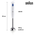 BRAUN Multi Quick MQ10.201 2 In 1 Stainless Steel Hand Blender 450W