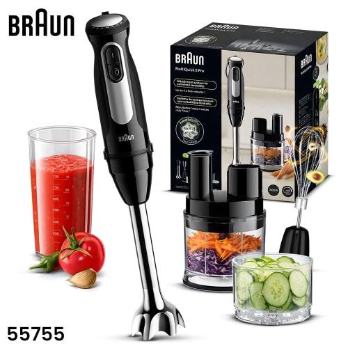 BRAUN Multi Quick5 Pro MQ55755M 8 In 1 Stainless Steel Hand Blender Set 1000W BRAUN Multi Quick5 Pro MQ55755M 8 In 1 Stainless Steel Hand Blender Set 1000W