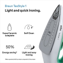 BRAUN TexStyle SI1040 Electric Steam Iron 2000W 