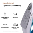 BRAUN TexStyle 3 SI3144 Electric Steam Iron 2400W BRAUN TexStyle 3 SI3144 Electric Steam Iron 2400W