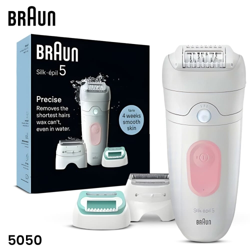 BRAUN Silk-Epil5 SE5050 Rechargeable Wet & Dry Epilator Hair Remover With 4 Extras BRAUN Silk-Epil5 SE5050 Rechargeable Wet & Dry Epilator Hair Remover With 4 Extras