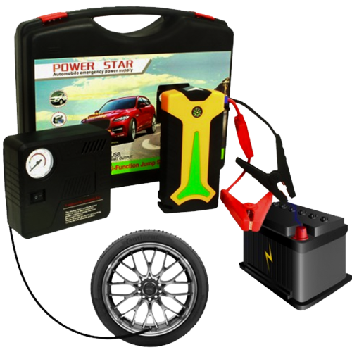 12 V MULTI FUNCTION JUMP STARTER AND TIRE INFLATOR 