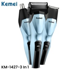 Kemei KM-1427, 3 in 1 Rechargeable Shaver 