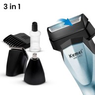 Kemei KM-1427, 3 in 1 Rechargeable Shaver 