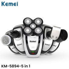 Kemei KM-5894, 5 in 1 Rechargeable Hair Shaver 