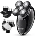 VGR V-302, 4 in 1 Rotary 5 Head Shaver & Hair Clipper 