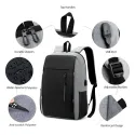 Waterproof Men's Laptop Backpack With USB Pore 40*30*11cm Waterproof Men's Laptop Backpack With USB Pore 40*30*11cm