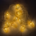 3m 10pcs Net Metal LED Decorative Light Rope, Round Lantern Mood LX-01