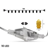 3m 10pcs Net Metal LED Decorative Light Rope, Lantern Mood LX-01