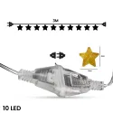 3m 10pcs Net Metal LED Decorative Light Rope, Star Mood 