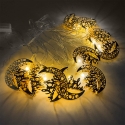 3m 10pcs Double Metal LED Decorative Light Rope, Moon + Eid Mubarak 3m 10pcs Double Metal LED Decorative Light Rope, Moon + Eid Mubarak