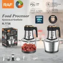 RAF R7736 2 in 1 Stainless Steel & Glass Food Processor 3L 300W