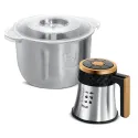 RAF R7736 2 in 1 Stainless Steel & Glass Food Processor 3L 300W