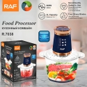 RAF R7038 Food Processor With Glass Bowl 3L 800W
