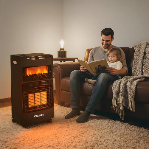 OSmart OS10126, Cozy-Aura Premium Gas Heater With Flame Screen