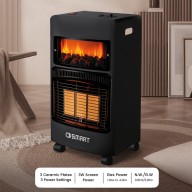 OSmart OS10126, Cozy-Aura Premium Gas Heater With Flame Screen