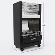 OSmart OS10127, Premium Gas & Electric Heater With Doubel-Ceramic Gas Room