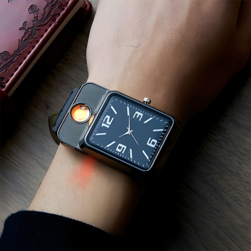 Rechargeable Watch With Lighter For Cigarette