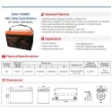 GEL DEEP CYCLE BATTERY 12V 100AH