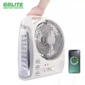 6 IN 1 SOLAR FAN 8" INCH WITH LED LAMP, GD8028