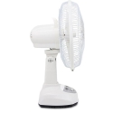 12” 6V Solar Rechargeable Fan With 2 LED Bulbs, GD-8019