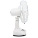 12" INCH SOLAR RECHARGEABLE FAN WITH 2 LED BULBS, GD-8019