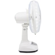 12” 6V Solar Rechargeable Fan With 2 LED Bulbs, GD-8019