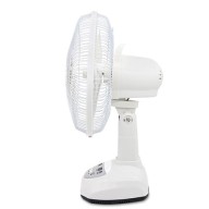 12” 6V Solar Rechargeable Fan With 2 LED Bulbs, GD-8019