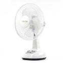 12” 6V Solar Rechargeable Fan With 2 LED Bulbs, GD-8019