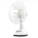 12" INCH SOLAR RECHARGEABLE FAN WITH 2 LED BULBS, GD-8019