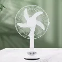 16" INCH SOLAR RECHARGEABLE FAN WITH 2 LED BULBS, GD-8016