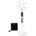 16" INCH SOLAR RECHARGEABLE FAN WITH 2 LED BULBS, GD-8036