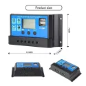 PWM SOLAR CHARGE CONTROLLER WITH USB, 20A