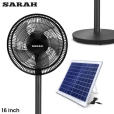 SARAH 16” Rechargeable Solar Fan Lithium Battery 6000mAh 7.4V X1A55